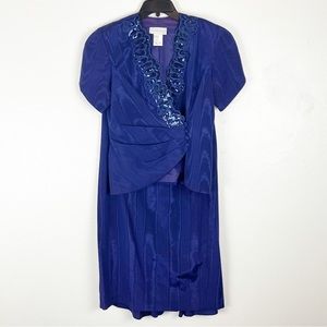 SCOTT McCLINTOCK American Vintage Purple Two Piece Suit Set, Size 12P